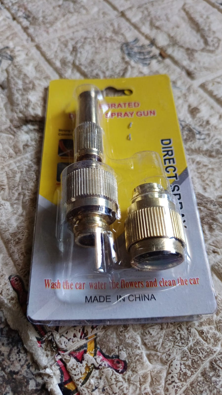 7588 Water Spray Nozzle For Water Pipe Booster Nozzle For Car Wash Nozzle With High Pressure Water Adjustable Brass Nozzle Water Spray Gun For Gardening Watering Tools - Trendex