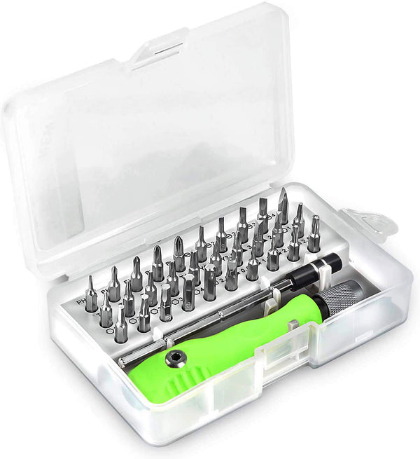 1557 32 In 1 Mini Screwdriver Bits Set With Magnetic Flexible Extension Rod - Trendex