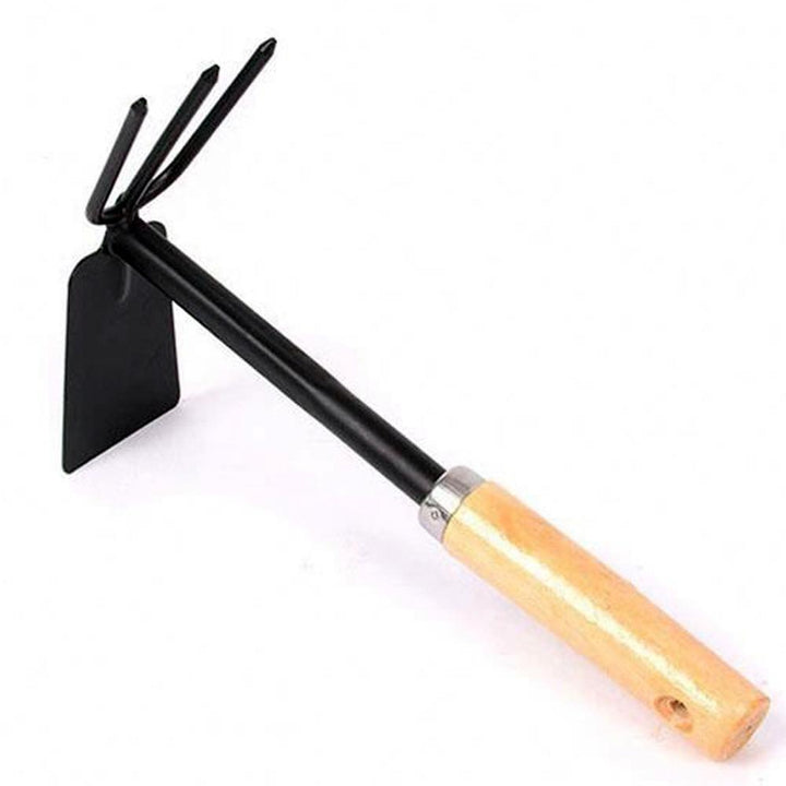 1578 2 In 1 Double Hoe Gardening Tool With Wooden Handle - Trendex