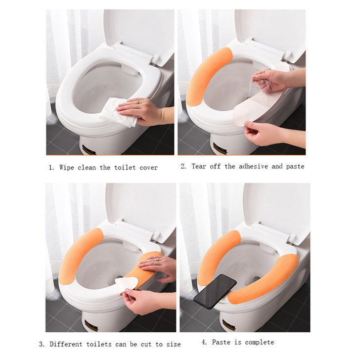 4872 Toilet Seat Cover Toilet Seat Cushion Soft And Warm Washable Toilet Seat Cover Pads Comfortable - Trendex