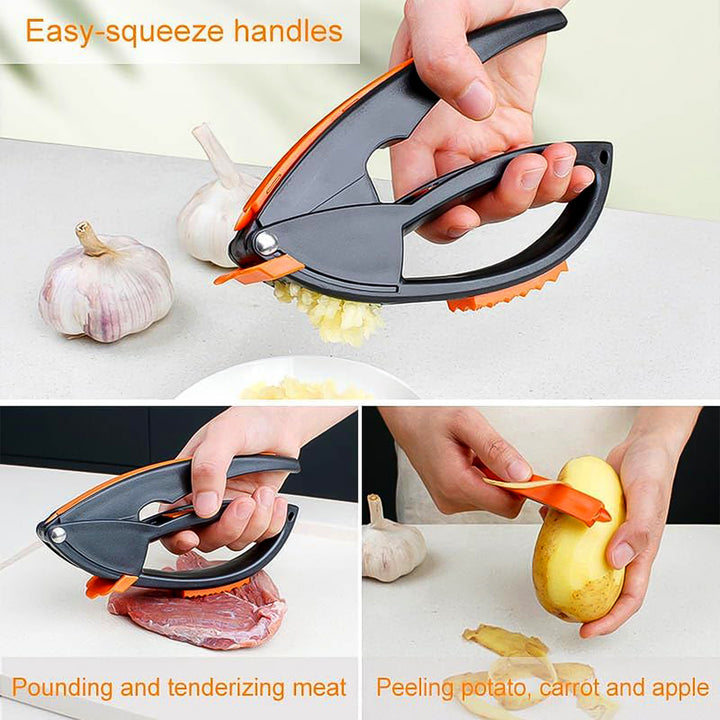 Multifunctional Garlic Press Garlic Mincing  Crushing Tool (1 Pc) - Trendex