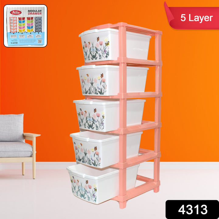 Plastic Smart Wonder Drawer Home Storage  Organization (5 Layer  1 Pc) - Trendex