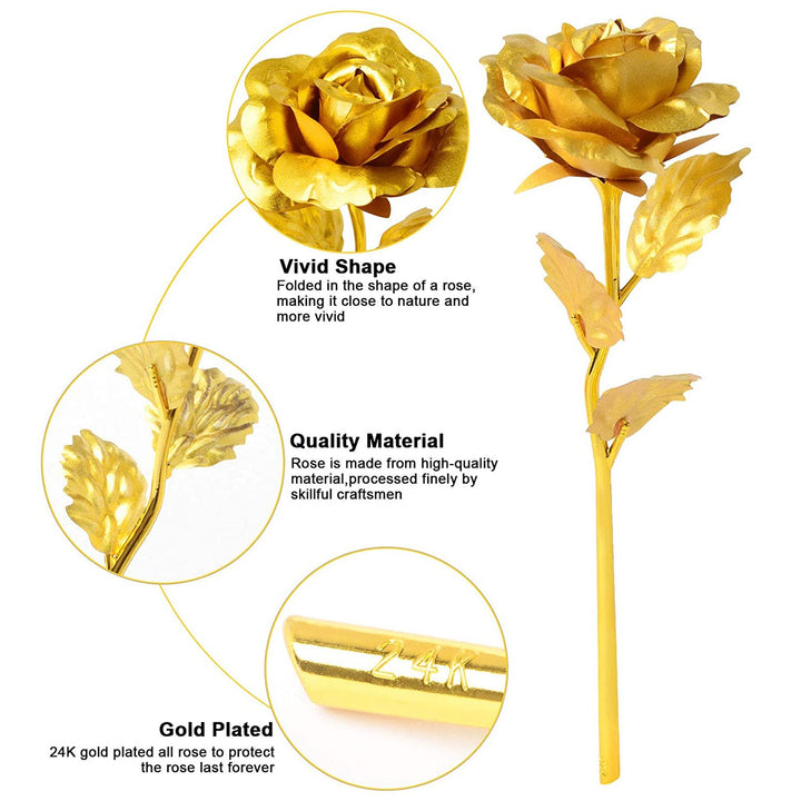 0879 B Golden Rose Used In All Kinds Of Places Like Household Offices Cafes Etc. For Decorating And To Look Good Purposes And All. - Trendex