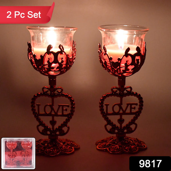 Tea Lights Holder Candle Stand (2 Pc Set) - Trendex