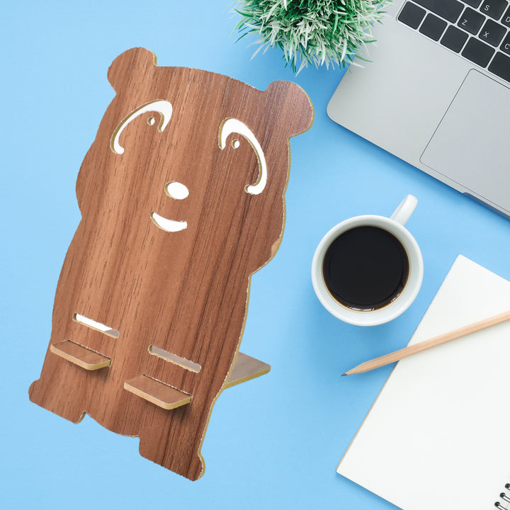 Wooden Cartoon Shape Design Mobile Stand  (1 Pc) - Trendex