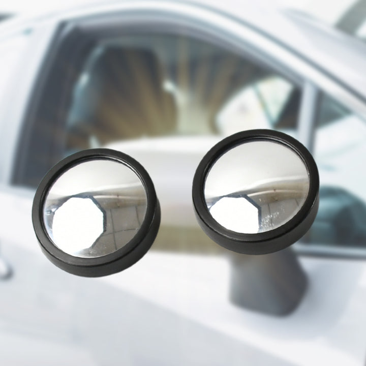 9538 Car Blind Spot Side Mirror Round Hd Glass Blindspot Mirror Convex Rear View Mirrorcar Mirror Accessories Suitable To All Cars Frameless Design (2 Pcs Set) - Trendex