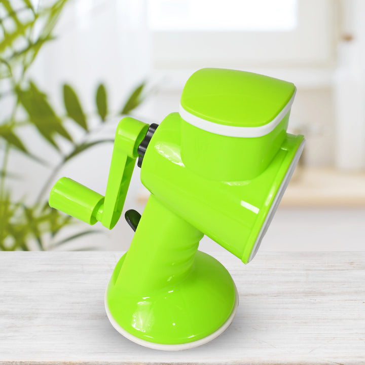 8247 6 In 1 Multi Functional Vegetable Cutter  Slicer Hand Machine Cutting Slice Cut Thick Cut Silk All In One Vegetable Chopper Cutter  Slicing Cutter Barrel - Vegetable Grater With 6 Removable Blades - Trendex