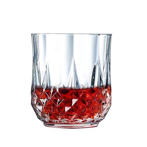 2341 Heavy Unbreakable Stylish Look Fully Transparent Glasses Set 250ml (6pcs) - Trendex