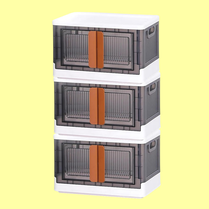 Plastic Folding Wardrobe Storage Organizer (3 Layer  1 Pc) - Trendex