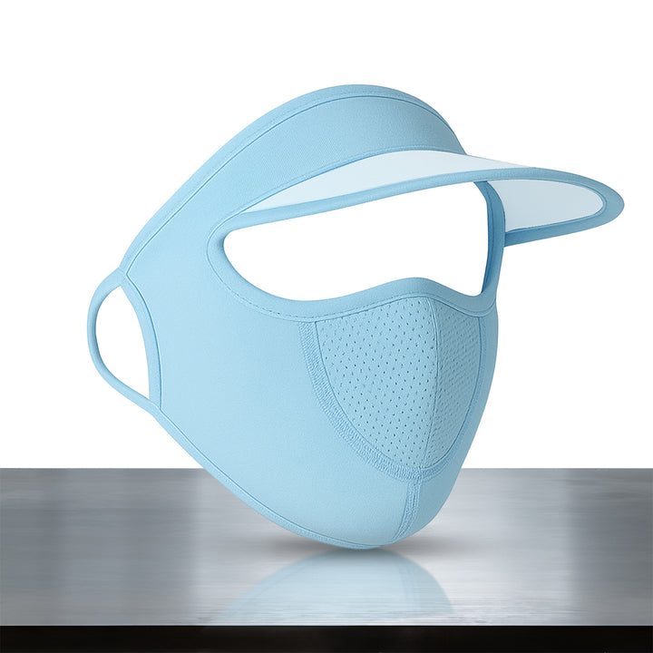 Womens Full Face Uv Protection Cap With Built-in Mask And Wide Brim Visor  Breathable (1 Pc) - Trendex