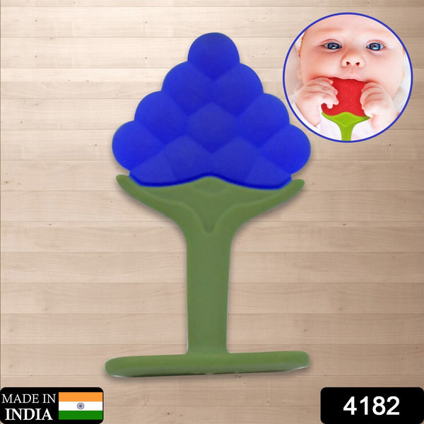 Baby Silicone Teether Fruit Teether For Toddlers100 Food Grade Silicone Teether Non-toxic  Latex Free Suitable For Kids Above 3 Months (1 Pc ) - Trendex