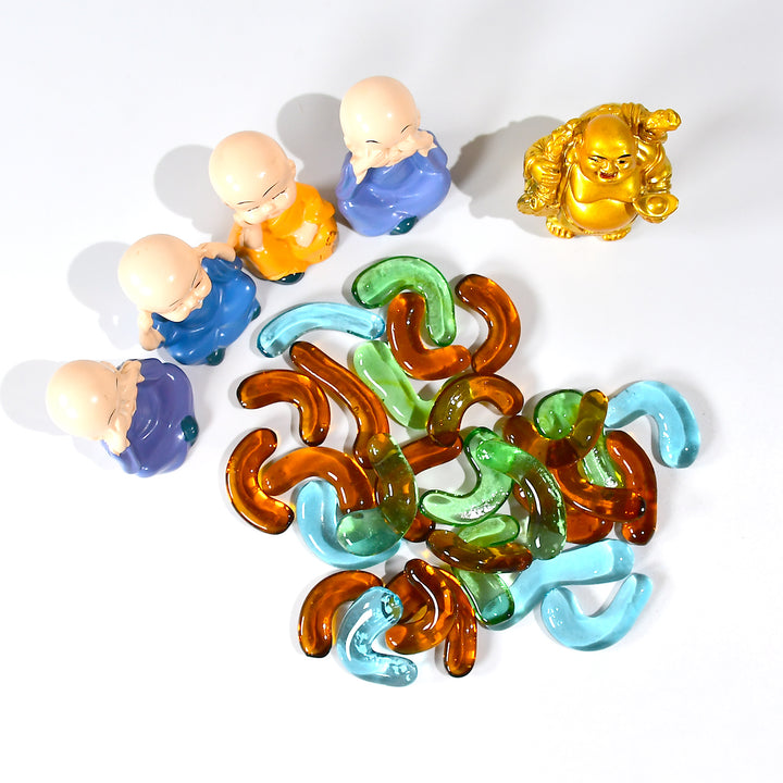 4011 Glass Gem Stone Flat Round Marbles Pebbles For Vase Fillers Attractive Pebbles For Aquarium Fish Tank. - Trendex