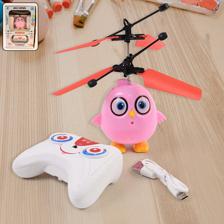 Flying Bird Rc Toy With Led Amp Remote Control  Pink Owl Design (1 Set) - Trendex