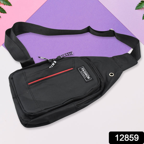 12859 Waterproof Anti Theft Cross-body Fanny Pack Waist Bag Shoulder Bags Chest Men Casual Fashion Usb Charging Earphone Hook Sling Travel Bag (1 Pc) - Trendex