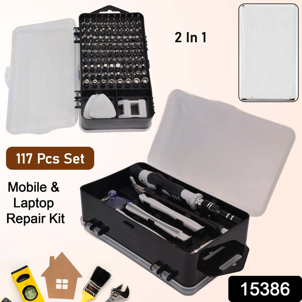 Screwdriver Electronic Laptop Mobile Repair Tool Kit (117 Pcs Set) - Trendex