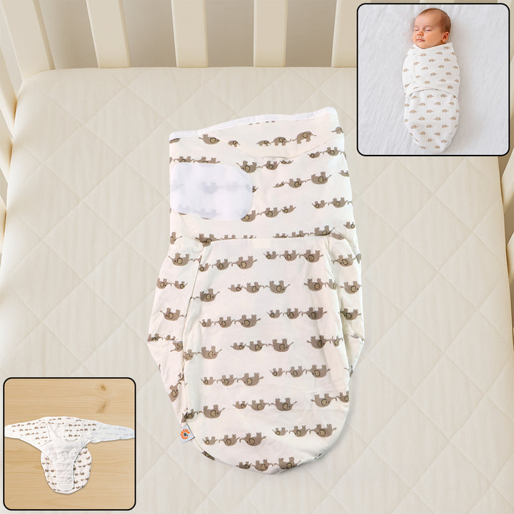 Soft Cotton Adjustable Baby Swaddle Wrap For Newborns (1 Pc) - Trendex