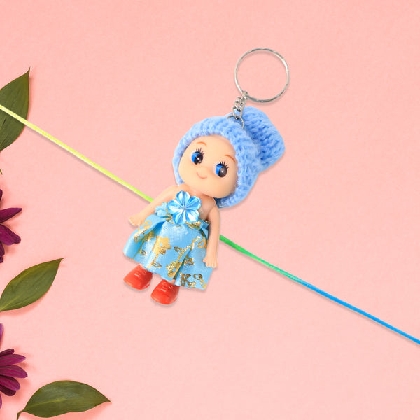 Multifunction Doll Rakhi For Kids  Cute Soft Toy Rakhi With Keychain Use  Decorative Fancy Rakhi Cum Keyring For Boys  Girls - Trendex
