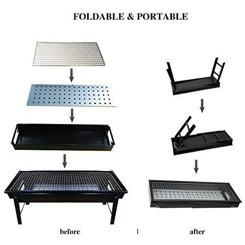 2225 Folding Portable Barbeque Bbq Grill Set For Outdoor And Home - Trendex