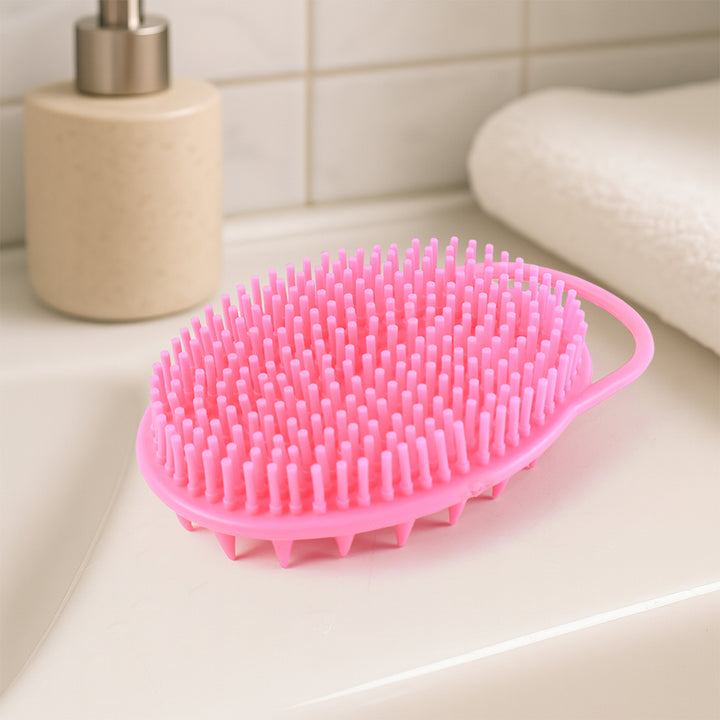 2-in-1 Silicone Soft Bristle Bath Brush - Trendex