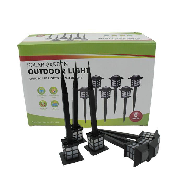 1493 Big Solar Outdoor Lights 6 Pack Waterproof Solar Pathway Lights 10 Hrs Long-lasting Led Landscape Lighting Solar Garden Lights Solar Lights For Walkway Path Driveway Patio Yard  Lawn (6 Pc Set) - Trendex