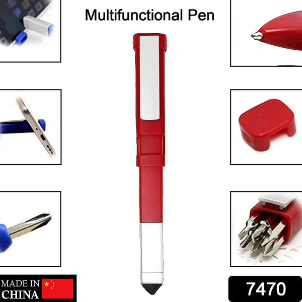 7470 Pen-shaped Phone Holder With Screwdriver Sets Multi-function Pen 4 In 1 Tech Tool Pen Portable Phone Tools With Capacitive Stylus Ball Point Pen Mobile - Trendex