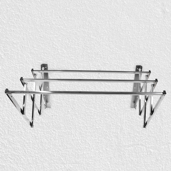 Stainless Steel Wall-mounted Folding Clothes Drying Rack - Trendex