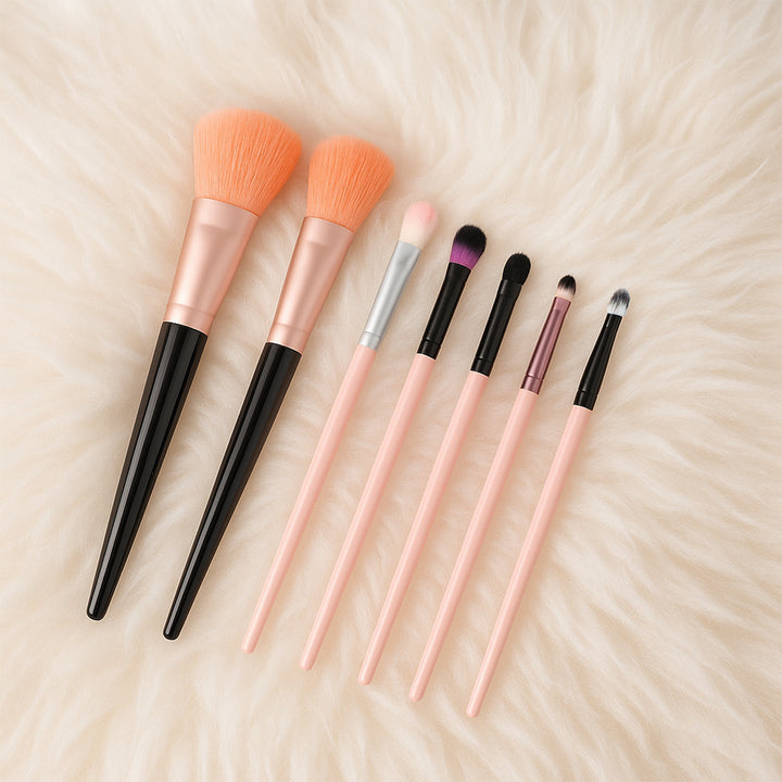 Professional Soft Makeup Brush Set (7 Pc) - Trendex