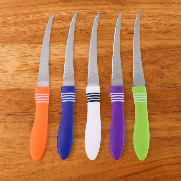 Stainless Steel Multipurpose Serrated Knife Set (12 Pc) - Trendex