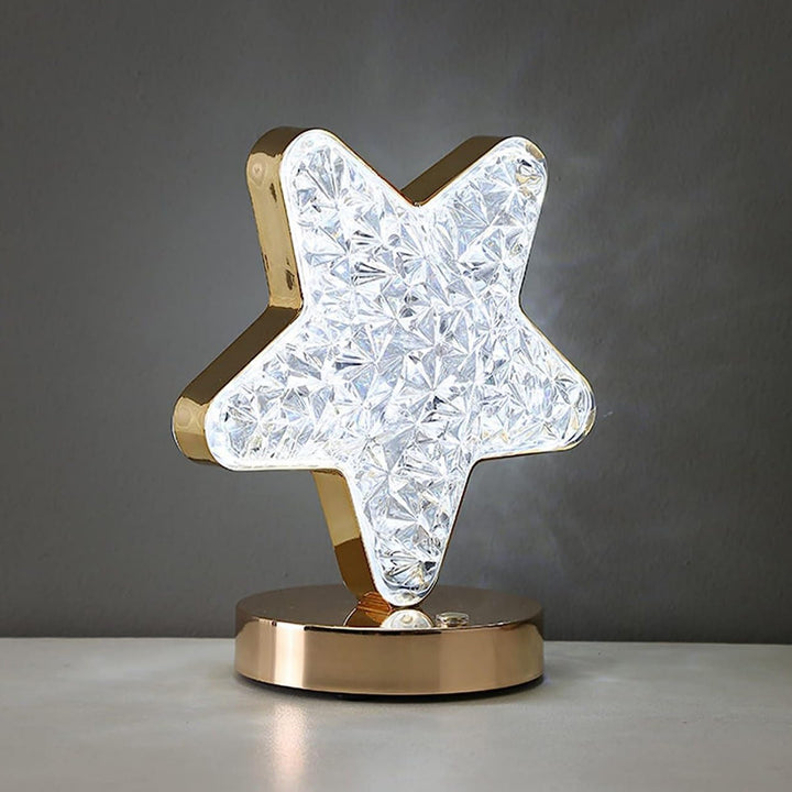 12571 Star Shape Crystal Diamond Lamp Cordless Luxury Lamp With Usb Rechargeable 3-way Dimmable  Touch Control Decorative Nightstand Lamp For Bedroom Living Room Party Restaurant Decor (1 Pc ) - Trendex