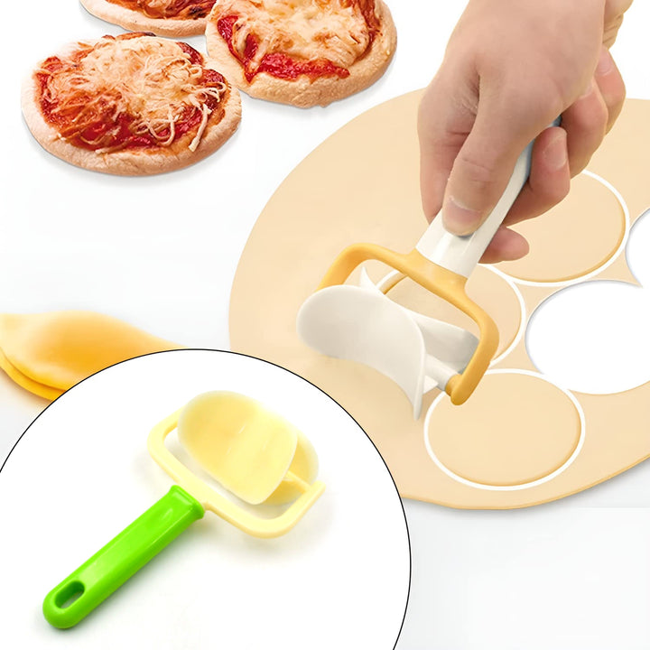 2886  Plastic Round Roll Forming Cutter Cake Ball Tongs And Molds Puri Cutter Roller Machine For Baking Tools (1 Pc Mix Color) - Trendex