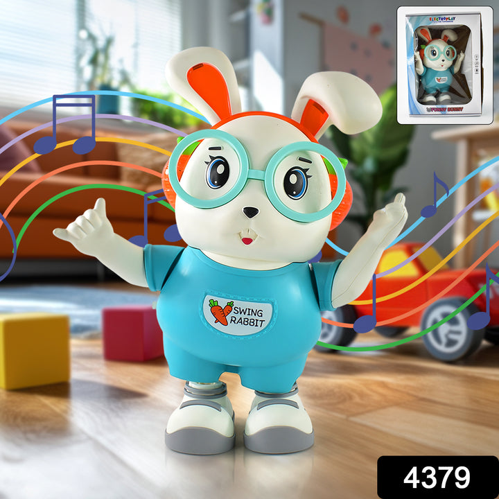 Swing Rabbit Musical Dancing Toy  Interactive Bunny With Lights Sounds (1 Pc  Battery Not Included) - Trendex