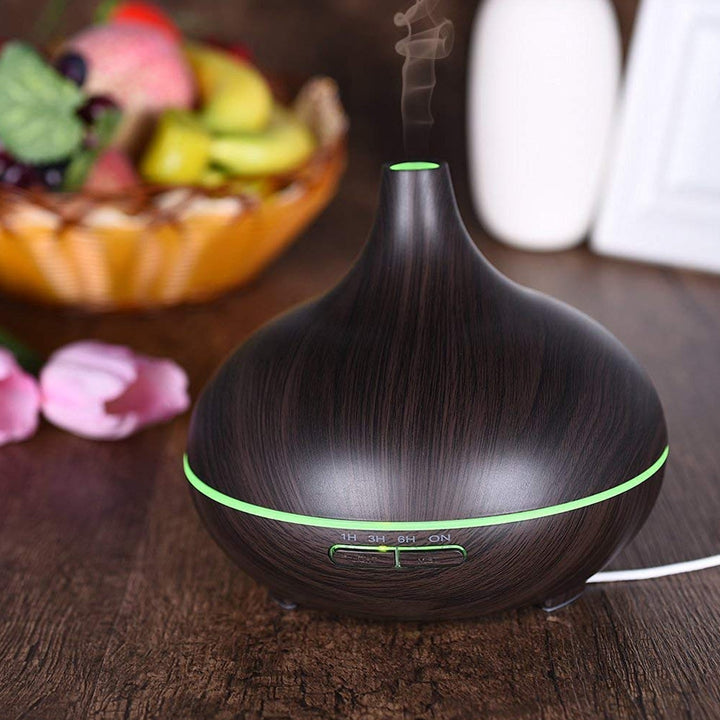 Aromatherapy Humidifier With 7 Colourful Led Light Change (500 Ml Capacity  With Remote) - Trendex