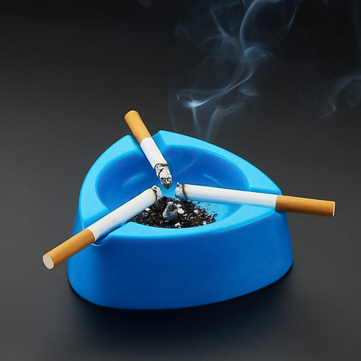 Heavy Duty Plastic Ashtray (Mix Color  1 Pc) - Trendex
