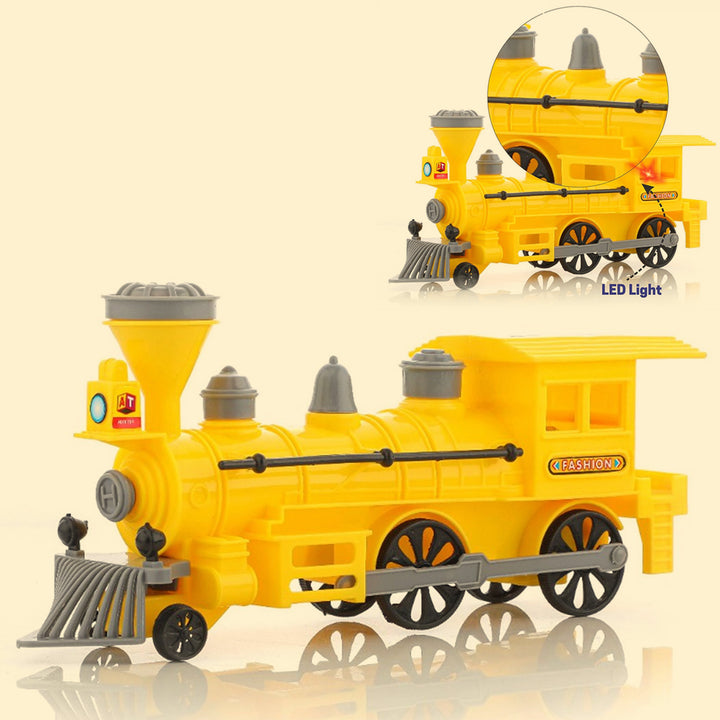 Pull And Go Train With Light Plastic String Pull Back Train (1 Pc  Mix Color) - Trendex