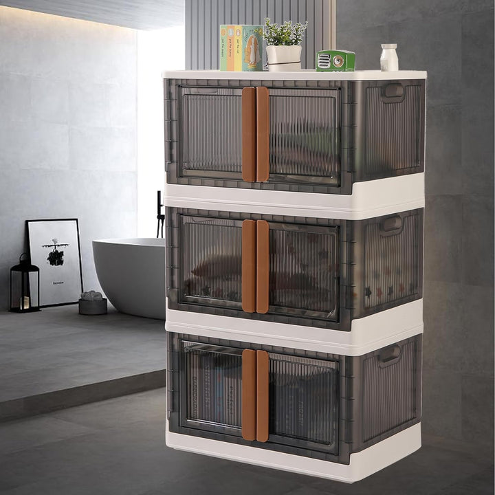 Plastic Folding Wardrobe Storage Organizer (3 Layer  1 Pc) - Trendex