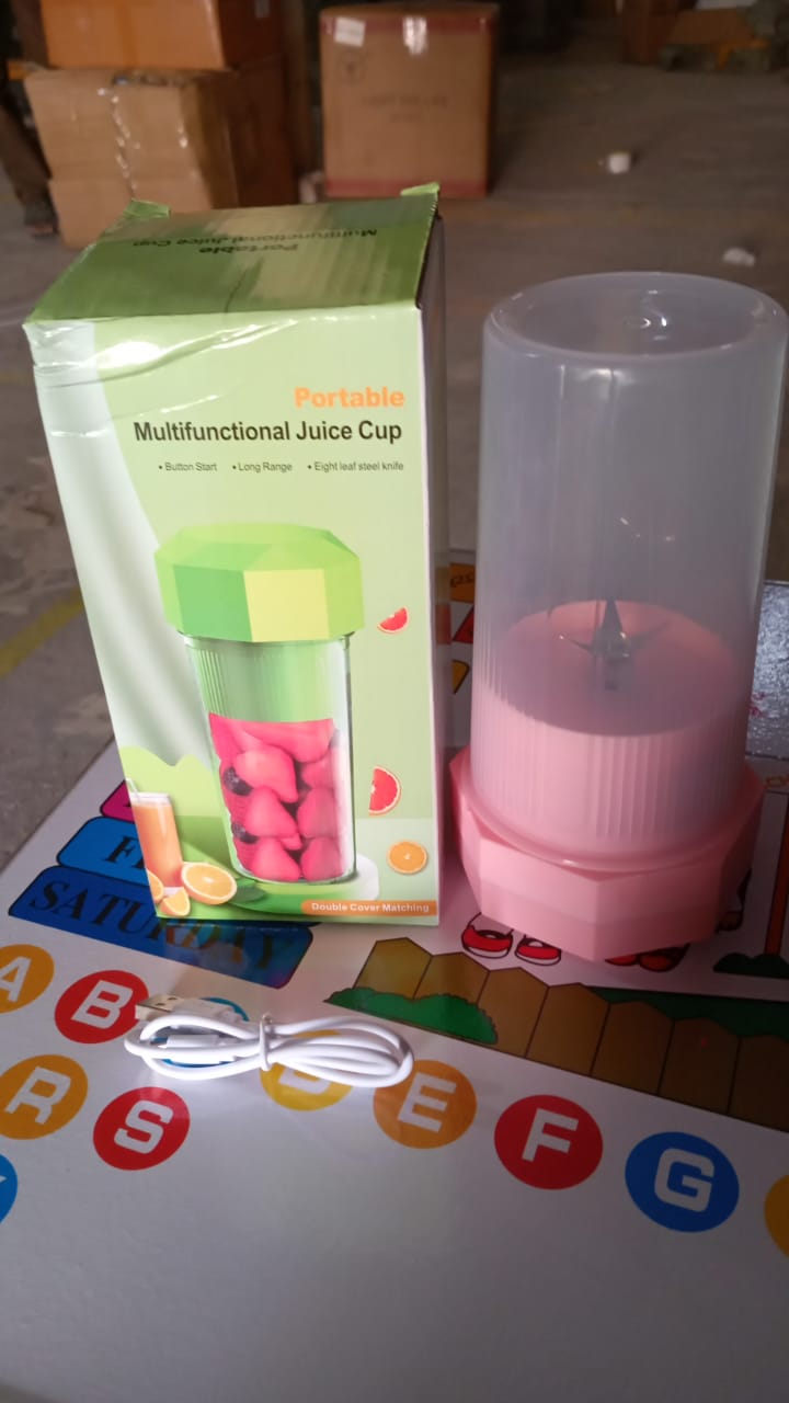 Portable Multifunctional Electric Juicer Cup Usb Juice Maker 6 Blade (350 Ml) - Trendex