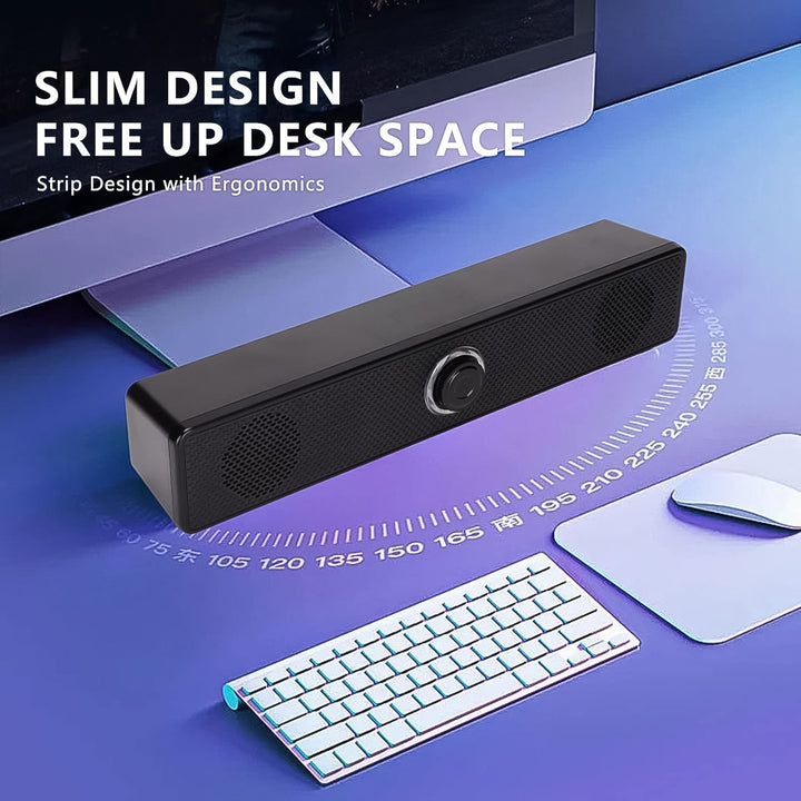 Desktop Computer Speaker Wired Plug And Play Usb Powered Speaker (1 Pc) - Trendex