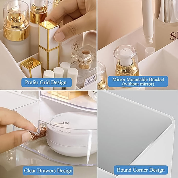 Multi-functional Plastic Vanity Storage Box - Trendex