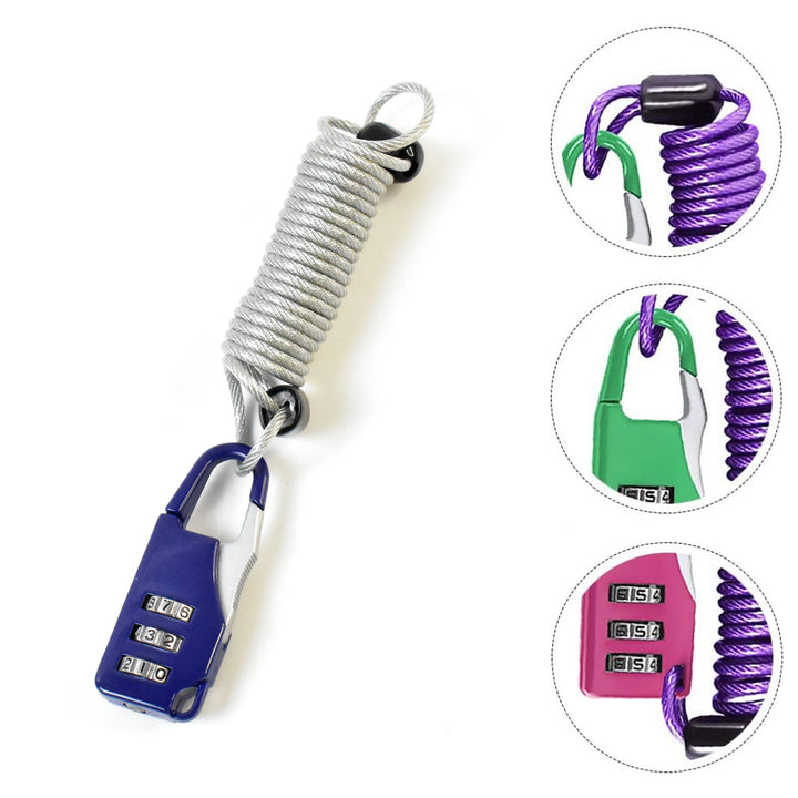 Anti-theft Dial Lock Padlock 3-digit Built-in Wire (1 Pc) - Trendex