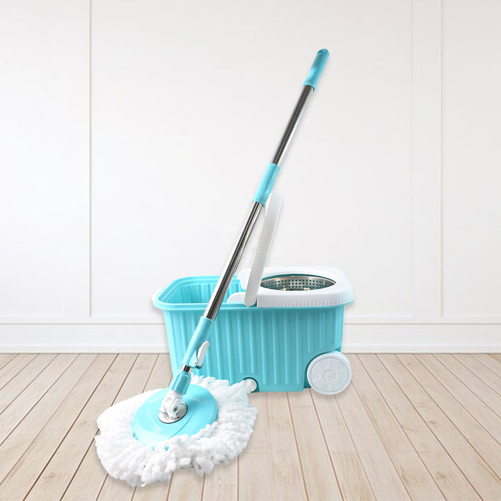 Apex Magic 360 Spin Mop Cleaning System With Stainless Steel Spinner - Trendex