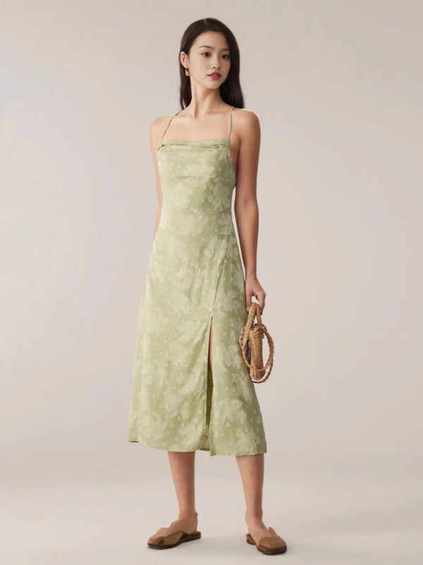 Spring And Summer Women's Clothing Slim Fit Slit Suspender Skirt Backless Dress - Trendex