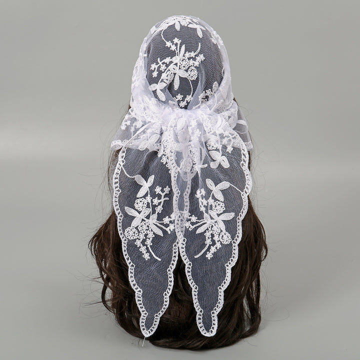 Embroidered Nylon Embroidered Decoration Shawl Scarf - Trendex