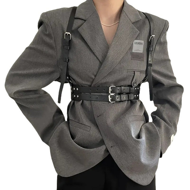 Double Layer Buckle Fashion All-match Casual PU Leather Strap Belt Women - Trendex