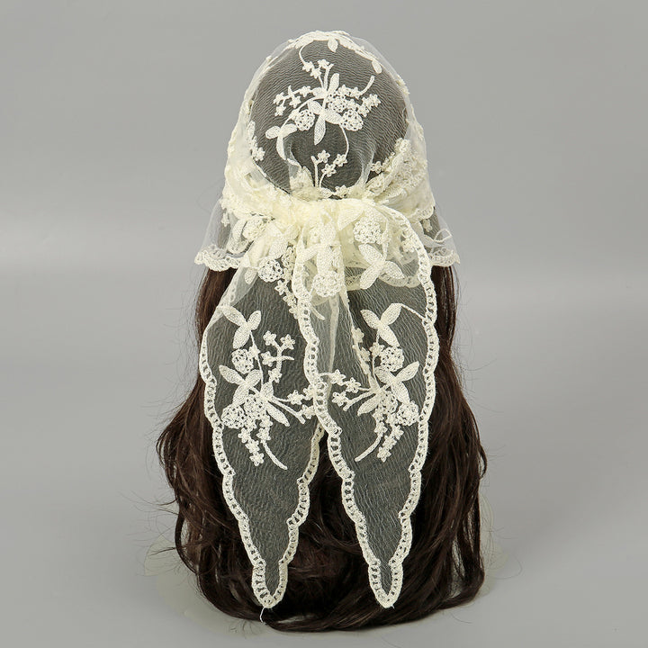 Embroidered Nylon Embroidered Decoration Shawl Scarf - Trendex