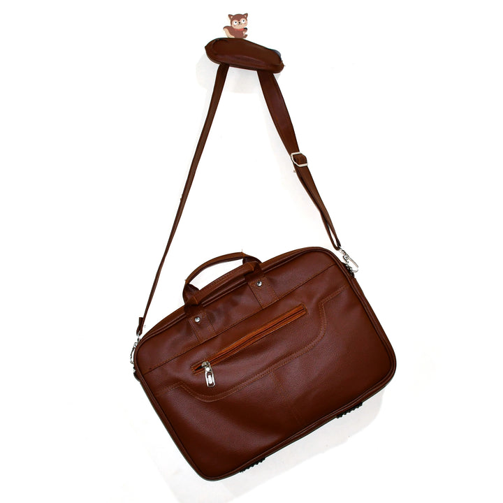12573 Multipurpose Bag Shoulder Side Bag Office Laptop Faux Leather Executive Formal Laptop  Macbook Messenger  Office  Travel  Business  Shoulder  Hand  Sling Bag For Men Women With Multiple Compartments - Trendex