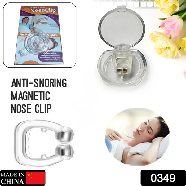 0349 Anti Snore Device For Men And Woman Silicone Magnetic Nose Clip For Heavy Snoring Sleeper Snore Stopper Anti Snoring Device (1 Pc) - Trendex