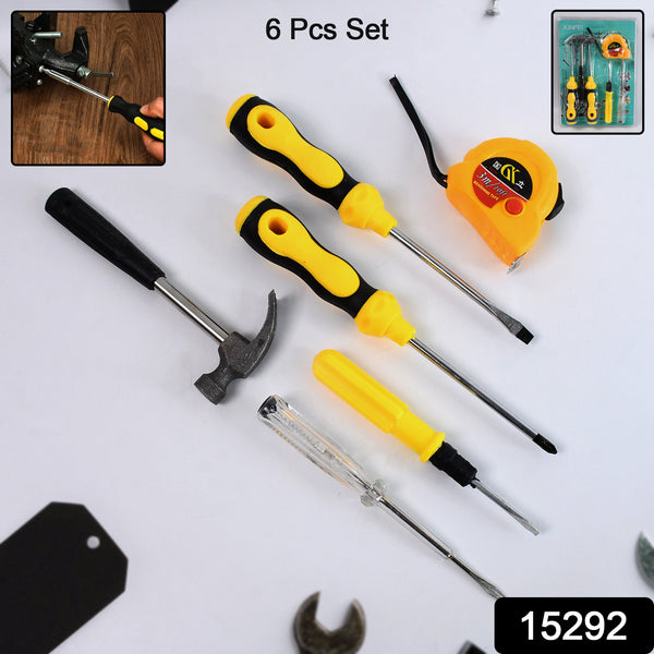 6 In 1 Hand Tool Kit Repair Home Screwdrivers Tool Kit With Tools Including Daily - Trendex
