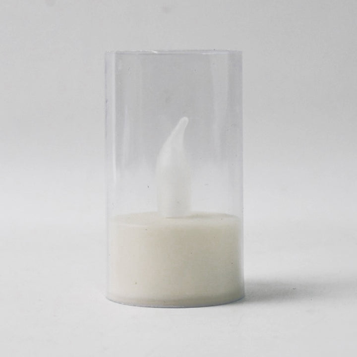 Flameless Candles With Transparent Plastic Covers Set Of 24 Pcs Led - Trendex