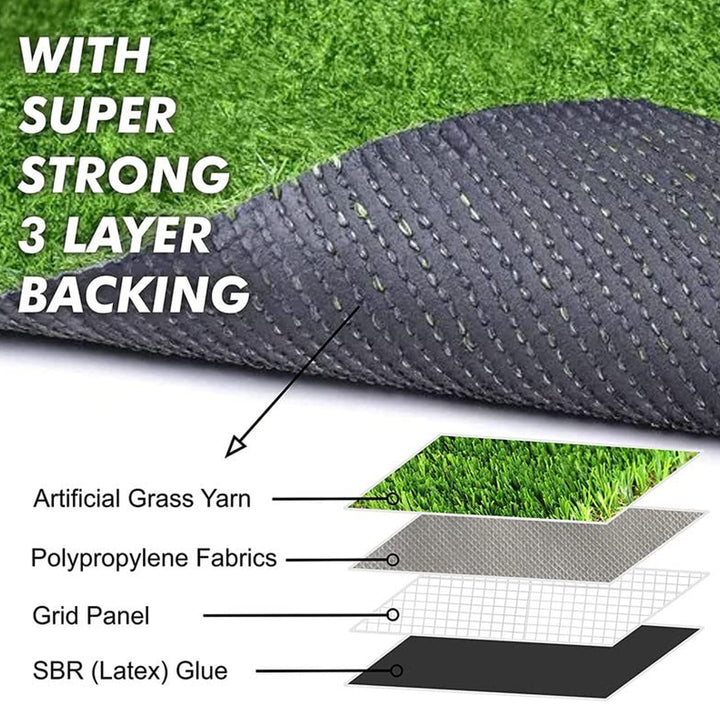 0612 Artificial Grass For Balcony Or Doormat Soft And Durable Plastic Turf Carpet 58x38cm - Trendex
