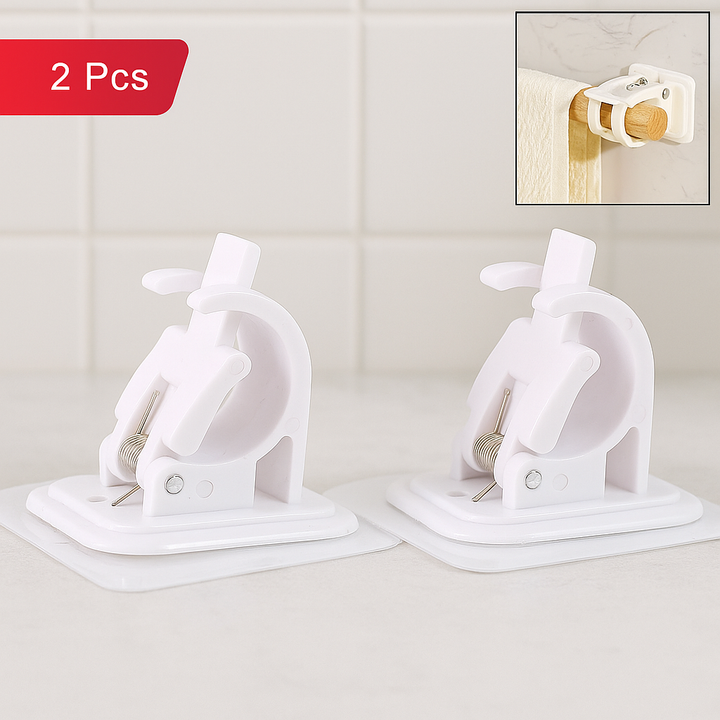 Curtain Rod Holder Self Adhesive Hooks (2 Pcs Set) - Trendex
